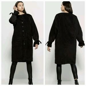 NWT Ulla Johnson Black Dusk Noir Corduroy Coat